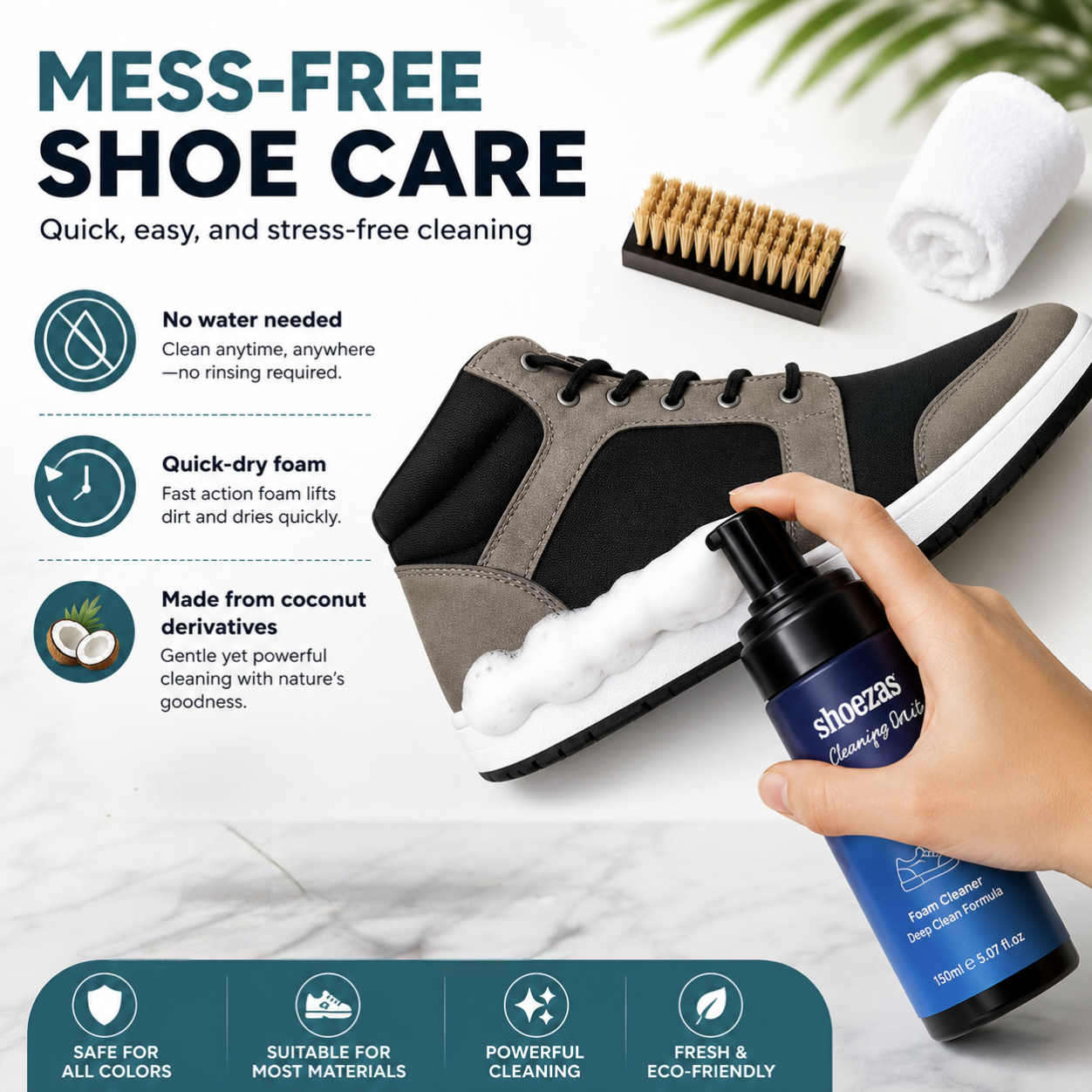 🧼 ShoeShine Pro™ – Premium Waterless Shoe Cleaner ✨