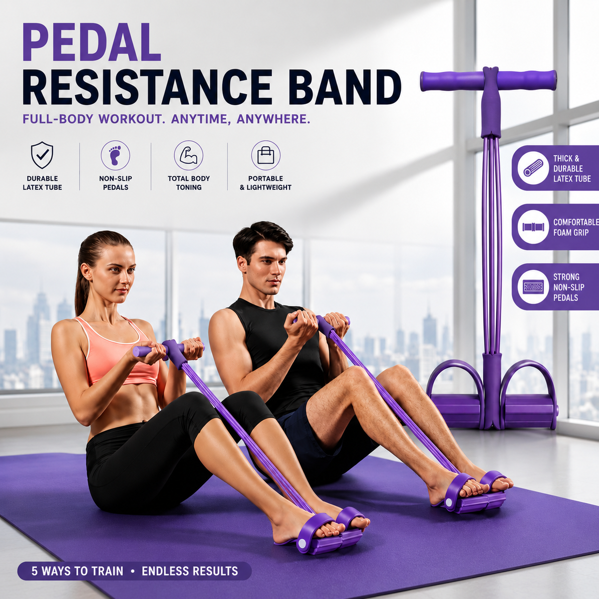 Yoga Pedal Puller Resistance Band Fitness Equipment