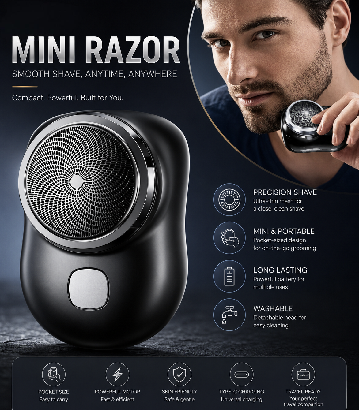 Mini Electric Shaver